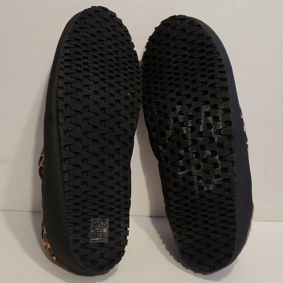 P448 Laby Slippers Cheetah Print Calfhair Size 9/10 NWOB - Picture 9 of 10